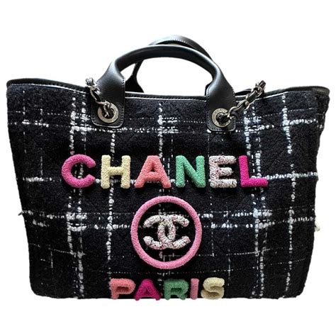 chanel deauville store|Chanel deauville tweed tote.